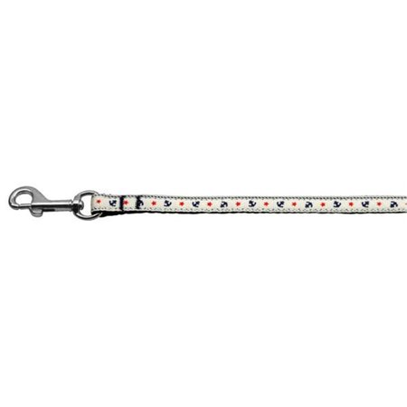 UNCONDITIONAL LOVE Anchors Nylon Ribbon Leash White .38 wide 6ft Long UN742412